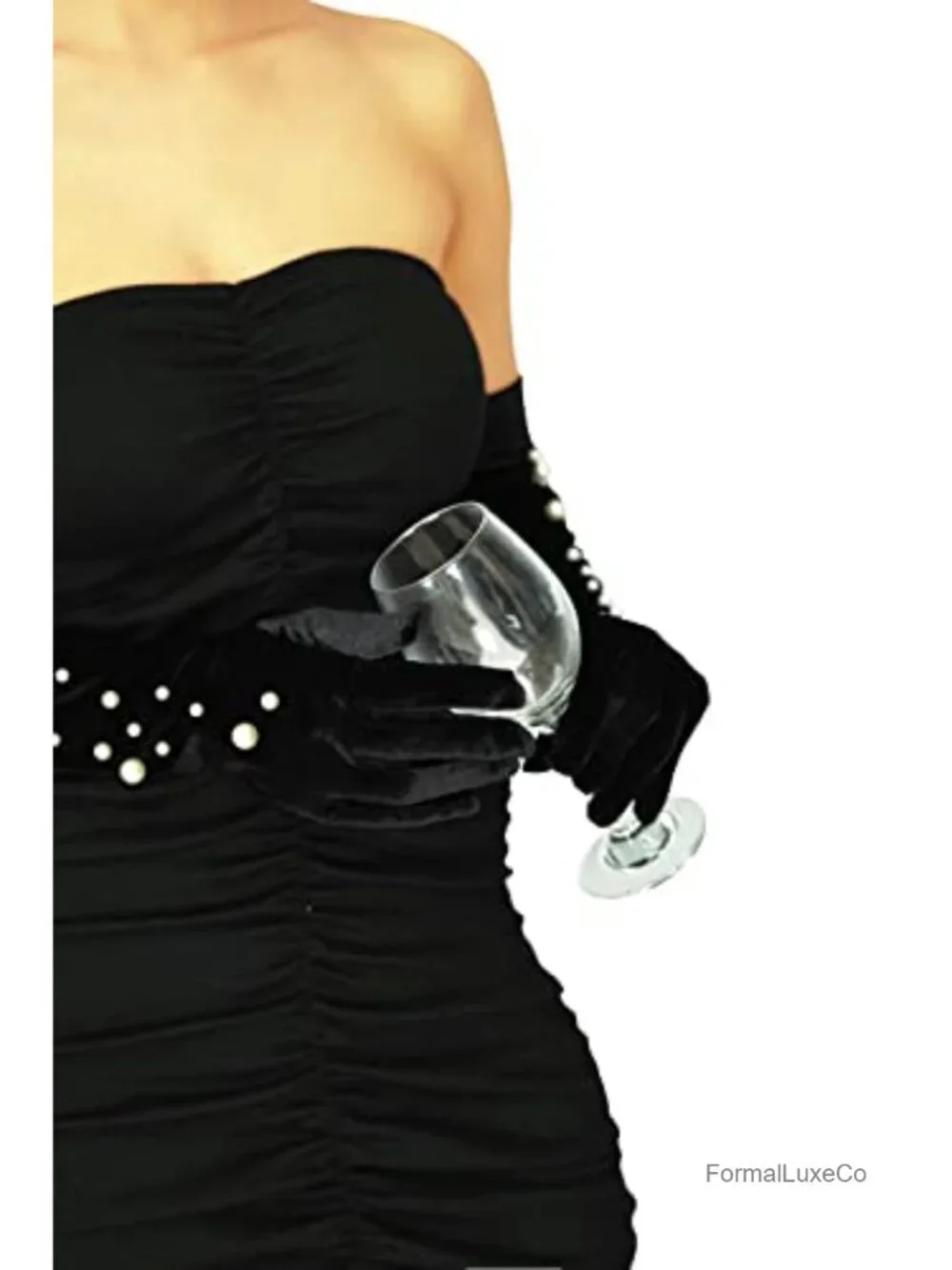 24 Inch Long Velvet Gloves for Opera Wedding Costume Party